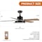 Ipower Ceiling Fan, 44 Inch, Brown Colorï¼Œ5 Blades HIFANXCEIL44WOODBLADES5 - alternate 2